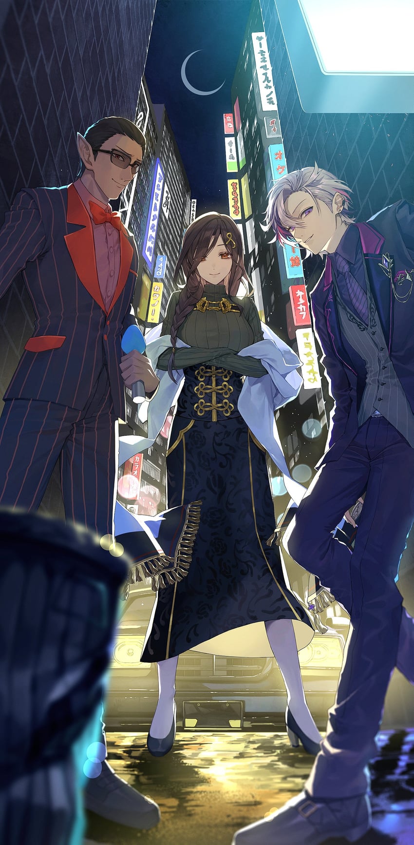 shirayuki tomoe, fuwa minato, and gwelu os gar (nijisanji) drawn by reg_(regulus_iii)