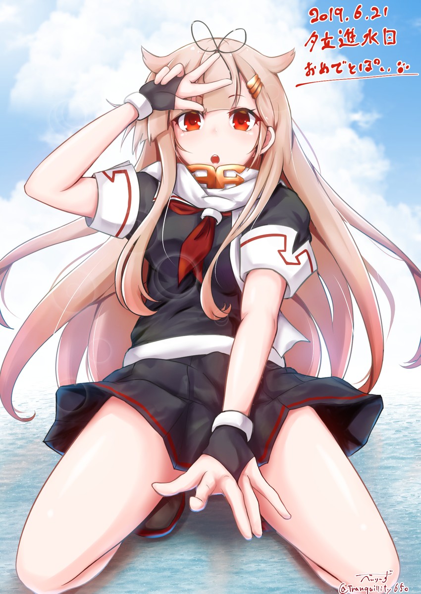 yuudachi and yuudachi kai ni (kantai collection) drawn by baileys_(tranquillity650)