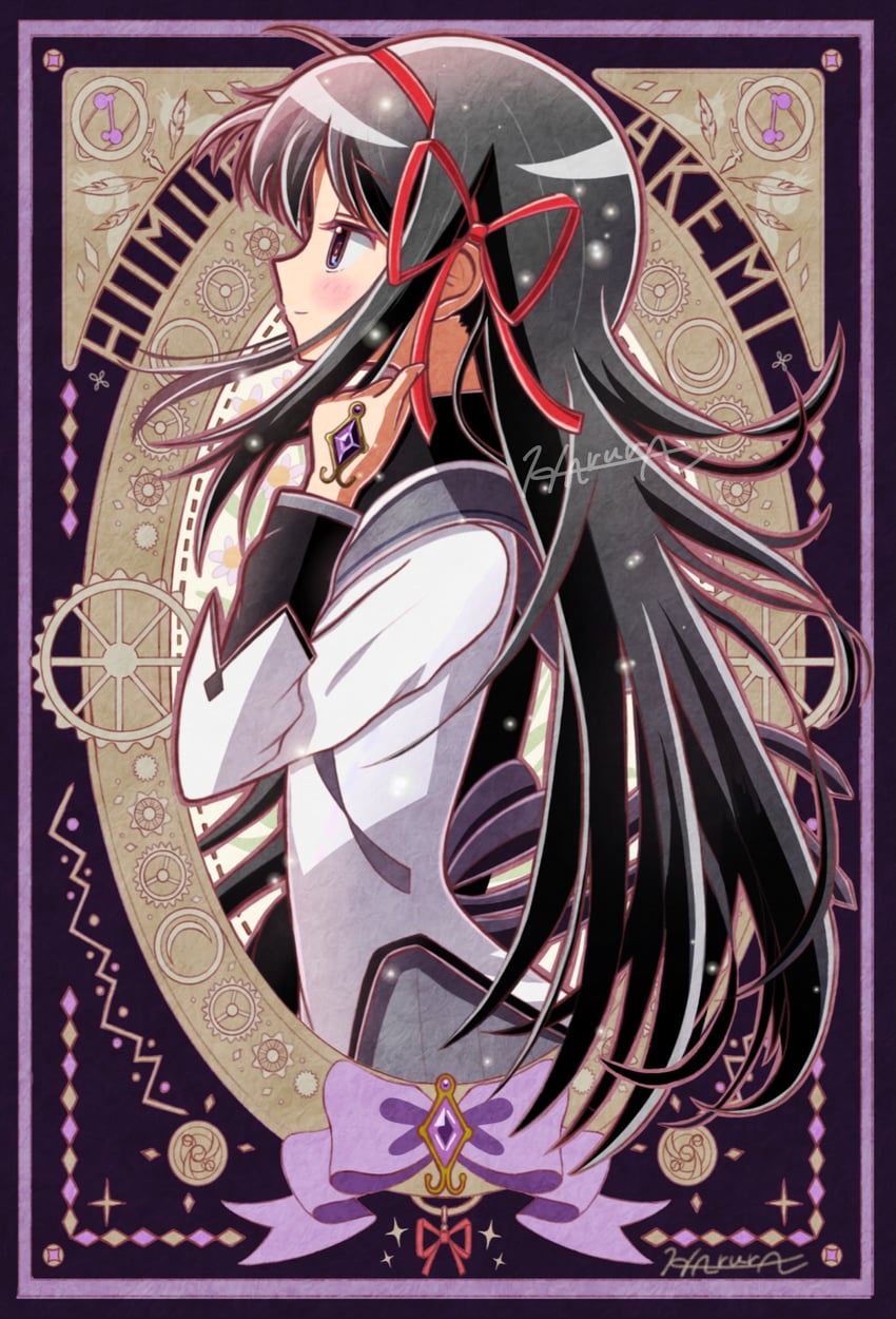 akemi homura (mahou shoujo madoka magica) drawn by yae_harura
