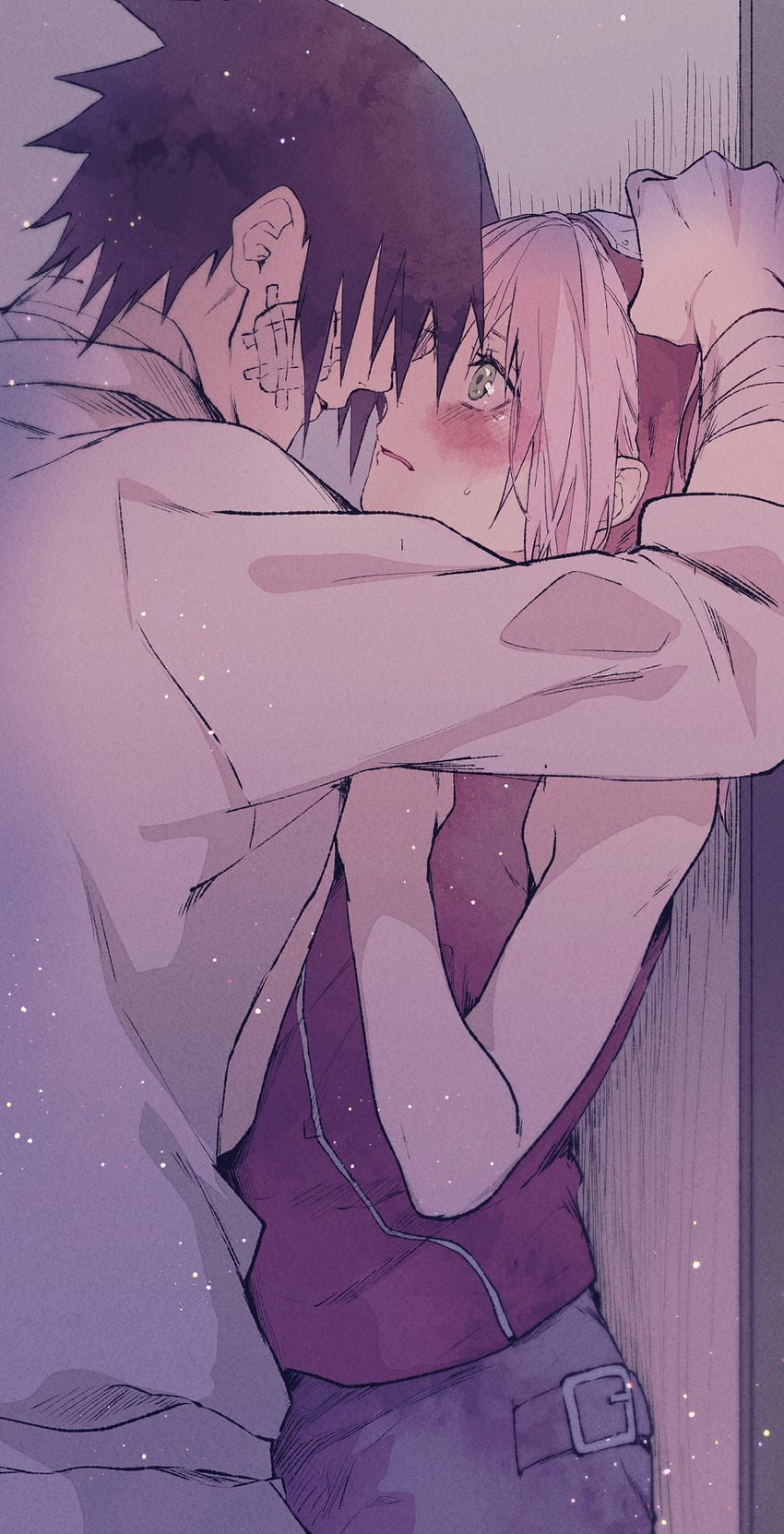 haruno sakura and uchiha sasuke (naruto and 1 more) drawn by suzu_(tg_390)