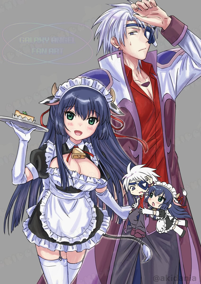 karasuma chitose and lester coolduras (galaxy angel) drawn by kitaru