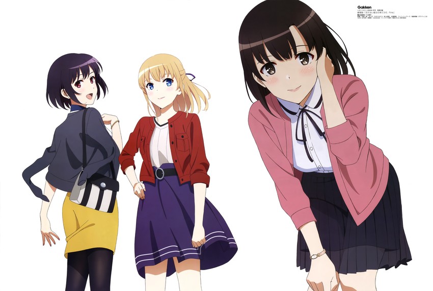 katou megumi, kasumigaoka utaha, and sawamura spencer eriri (megami magazine and 1 more) drawn by ishida_kazumasa