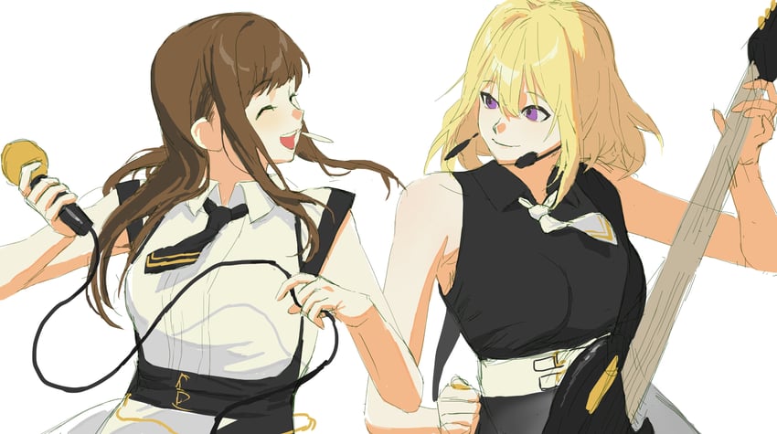 misumi uika and sumita mana (bang dream! and 1 more) drawn by rainbow_hose