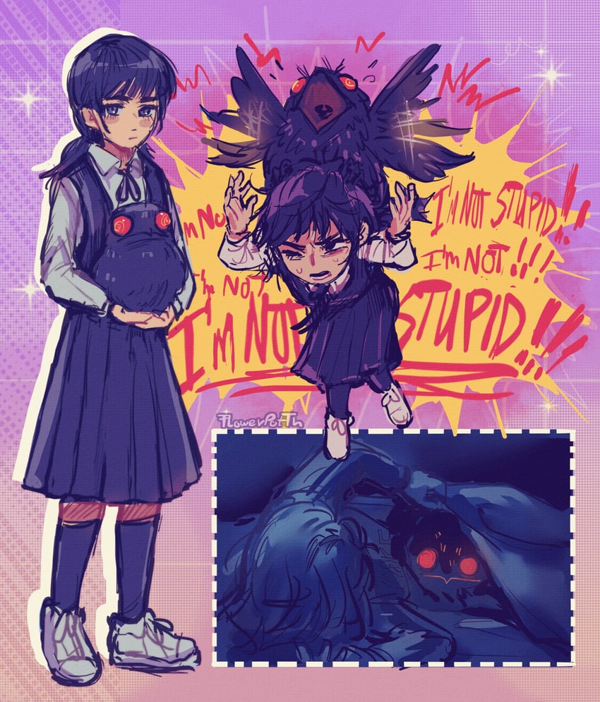 mitaka asa and war devil (chainsaw man) drawn by flowerpotth