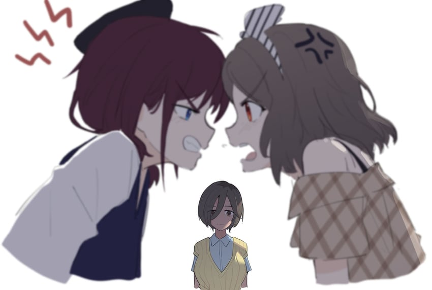iseri nina, ebizuka tomo, and rupa (girls band cry) drawn by yun_cao_bing