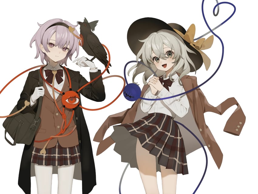 komeiji koishi, komeiji satori, and reiuji utsuho (touhou) drawn by rcs_4