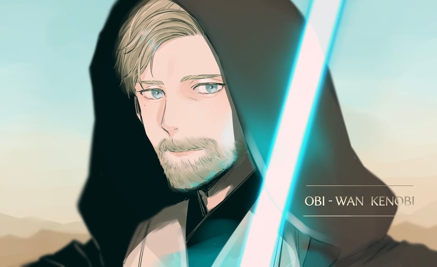 obi-wan kenobi (star wars) drawn by itokon300