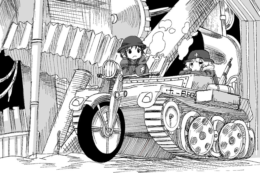 chito and yuuri (shoujo shuumatsu ryokou) drawn by namazu_(6097232)