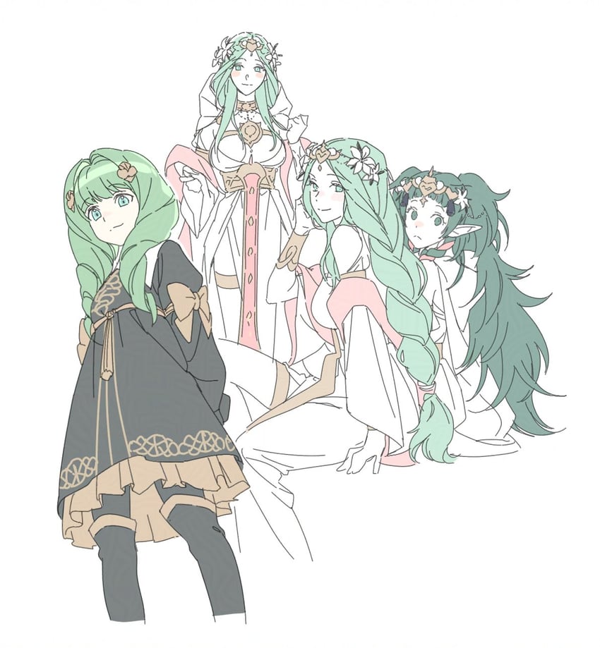 flayn, rhea, and sothis (fire emblem and 2 more) drawn by fe3hyeon