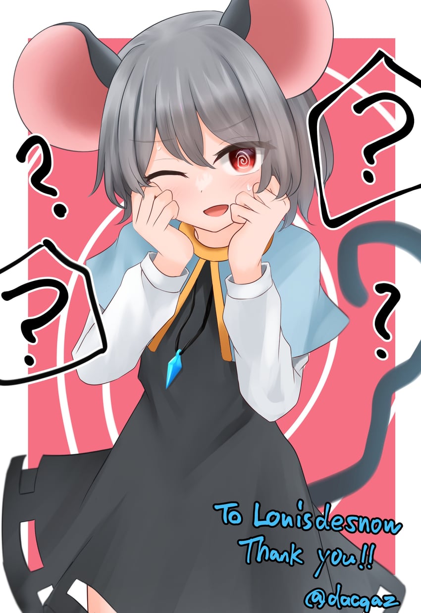 nazrin (touhou) drawn by dakuazu