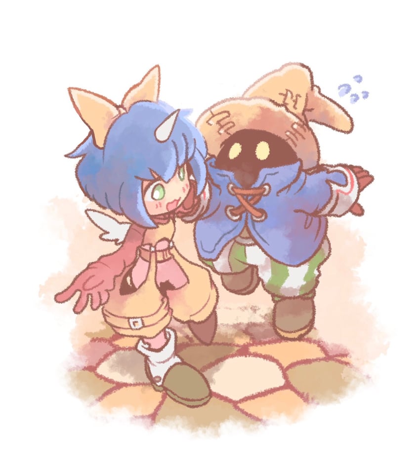 black mage, vivi ornitier, and eiko carol (final fantasy and 1 more) drawn by tasituma2