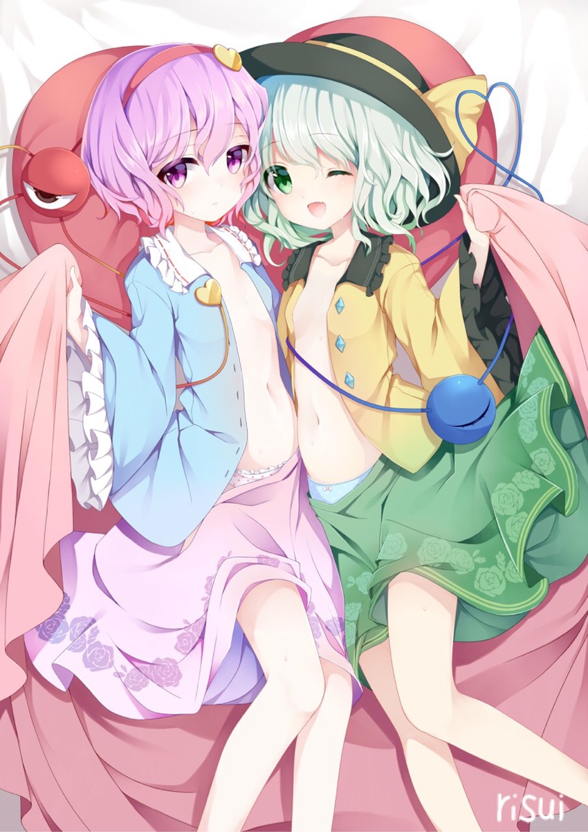 komeiji koishi and komeiji satori (touhou) drawn by risui_(suzu_rks)