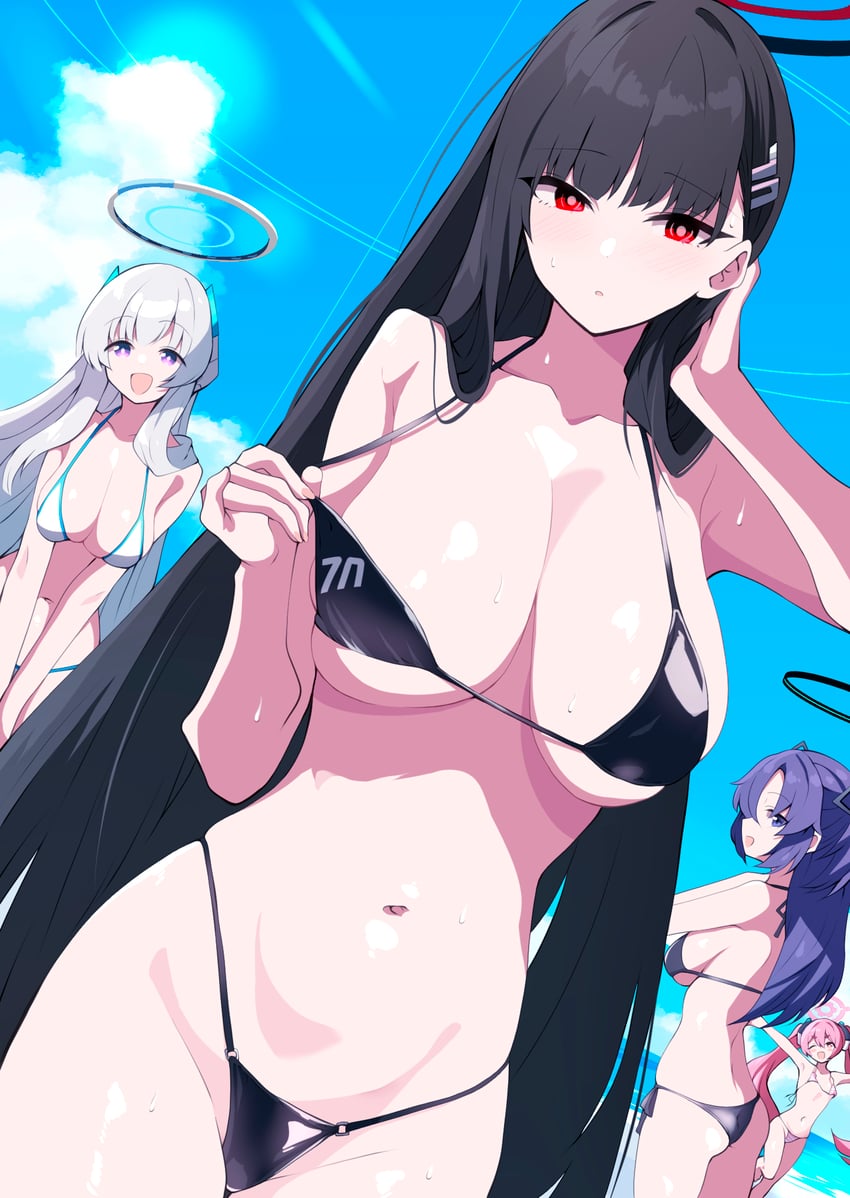 yuuka, rio, noa, and koyuki (blue archive) drawn by tonomiya68