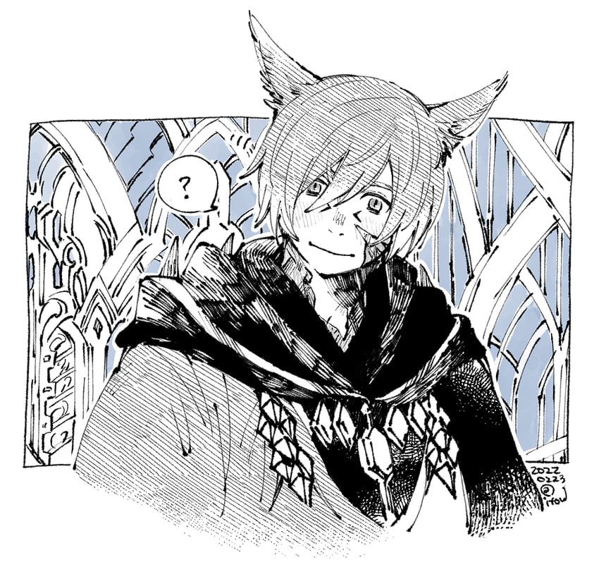 g'raha tia and crystal exarch (final fantasy and 1 more) drawn by itowo_(itowc)