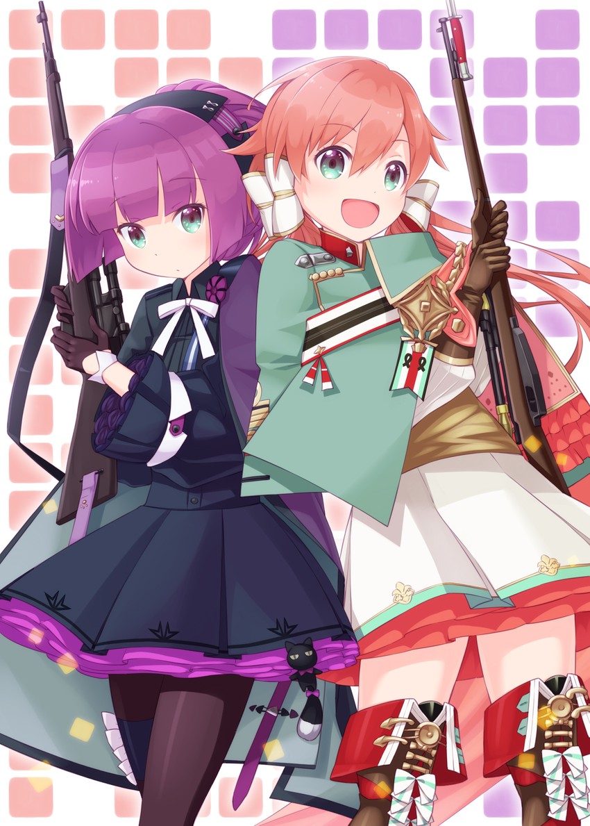 carcano m1891 and carcano m91/38 (girls' frontline) drawn by harada_(sansei_rain)