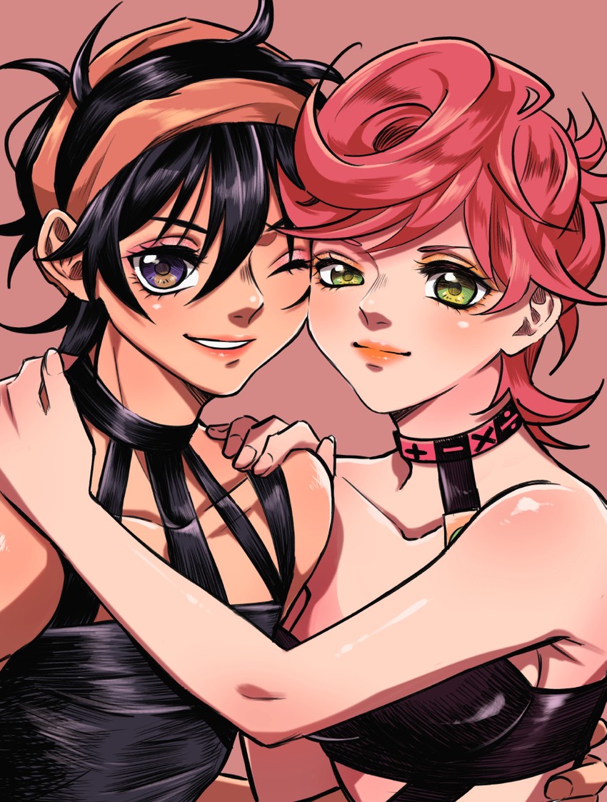 narancia ghirga and trish una (jojo no kimyou na bouken and 1 more) drawn by rii_(ri_jjriri)