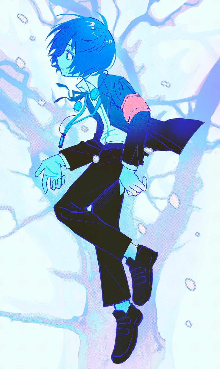 yuuki makoto (persona and 1 more) drawn by chun_baii