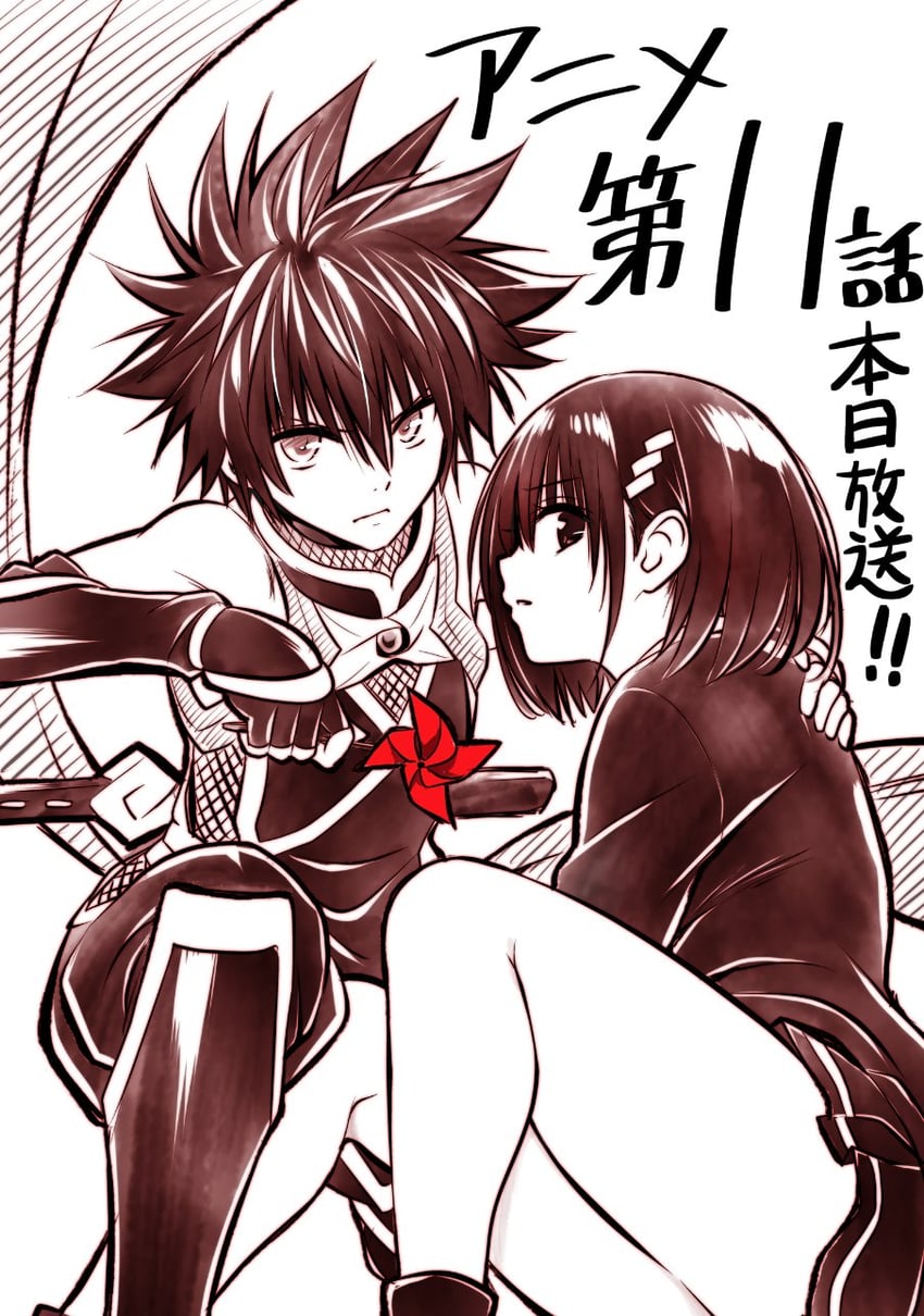 kazamaki matsuri and kanade suzu (ayakashi triangle) drawn by yabuki_kentarou