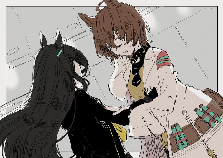 agnes tachyon and manhattan cafe (umamusume) drawn by kaiware_(user_kamu3357)