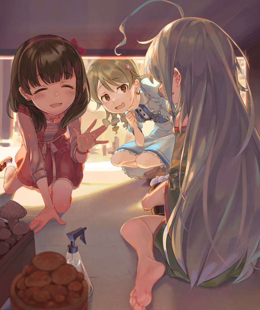 morikubo nono, hoshi syoko, and sakuma mayu (idolmaster and 1 more) drawn by takesoboro
