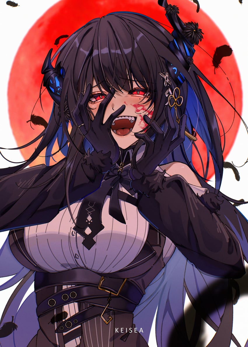 nerissa ravencroft (hololive and 1 more) drawn by keisea