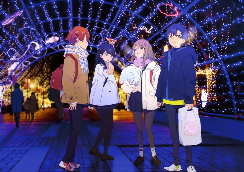 takarada rikka, minami yume, hibiki yuuta, and asanaka yomogi (gridman universe)
