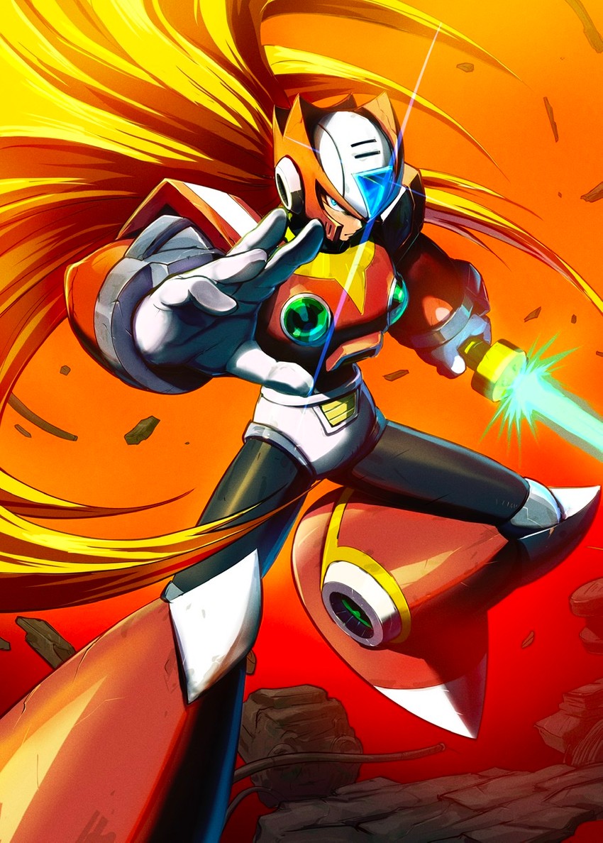 zero (mega man and 1 more) drawn by hoshi_mikan