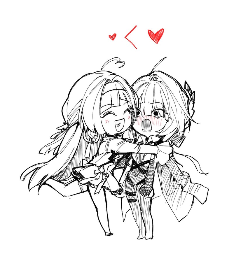 evelyn chevalier and astra yao (zenless zone zero) drawn by sonson_hand