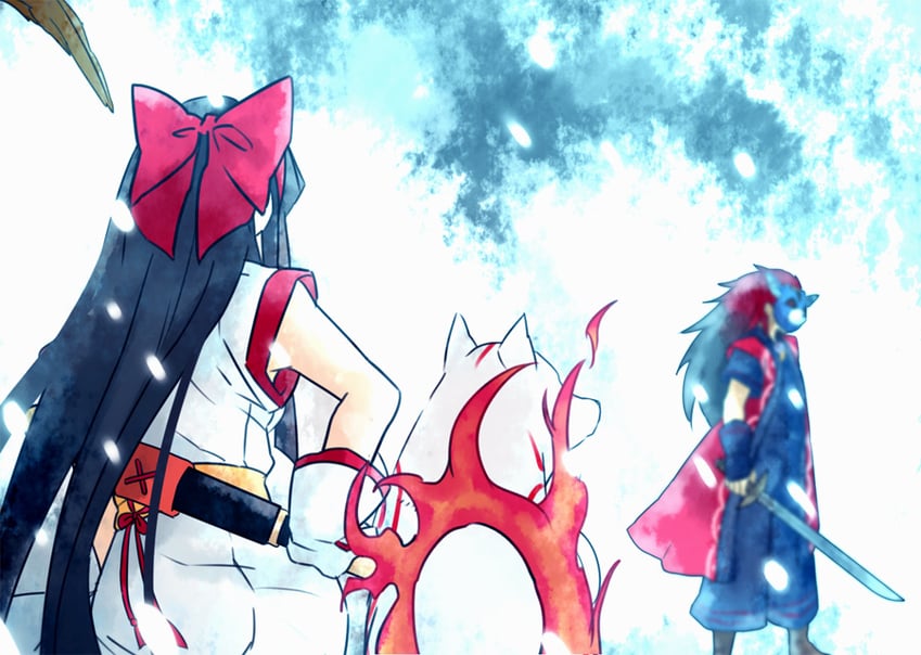 nakoruru, amaterasu, and okikurumi (samurai spirits and 2 more) drawn by harusamero