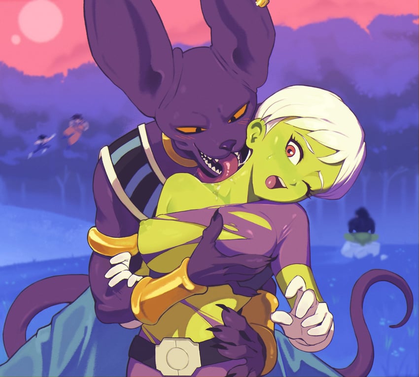 son goku, vegeta, broly, cheelai, and beerus (dragon ball and 2 more) drawn by timbocactus