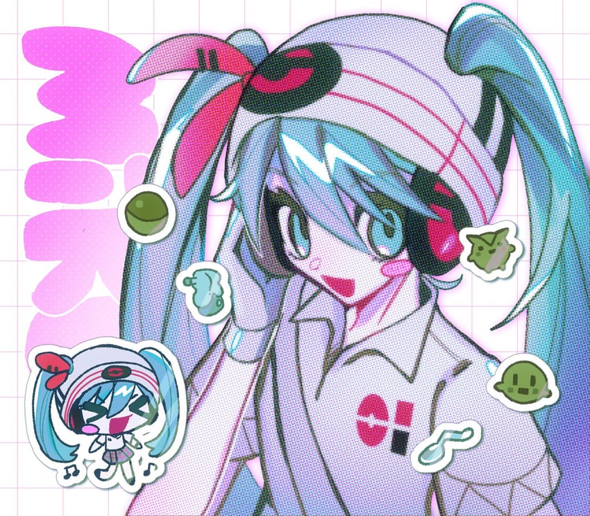 hatsune miku and psychic miku (pokemon and 2 more) drawn by u-m_(u_mwaumai)