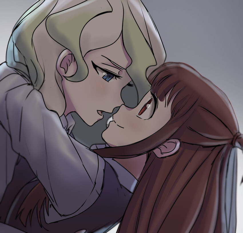 kagari atsuko and diana cavendish (little witch academia) drawn by macartura08