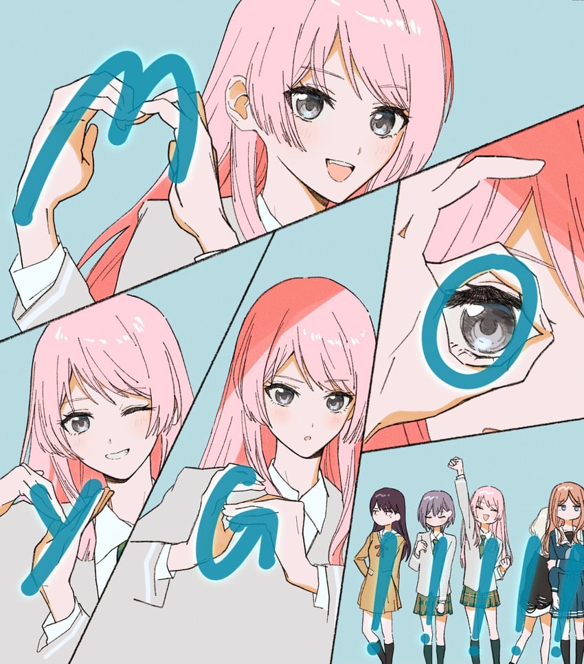 chihaya anon, nagasaki soyo, shiina taki, takamatsu tomori, and kaname raana (bang dream! and 1 more) drawn by bloom_into_me15