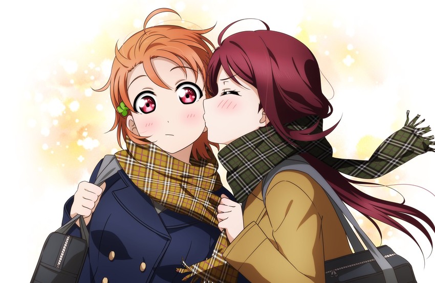 sakurauchi riko and takami chika (love live! and 1 more) drawn by kougi_hiroshi