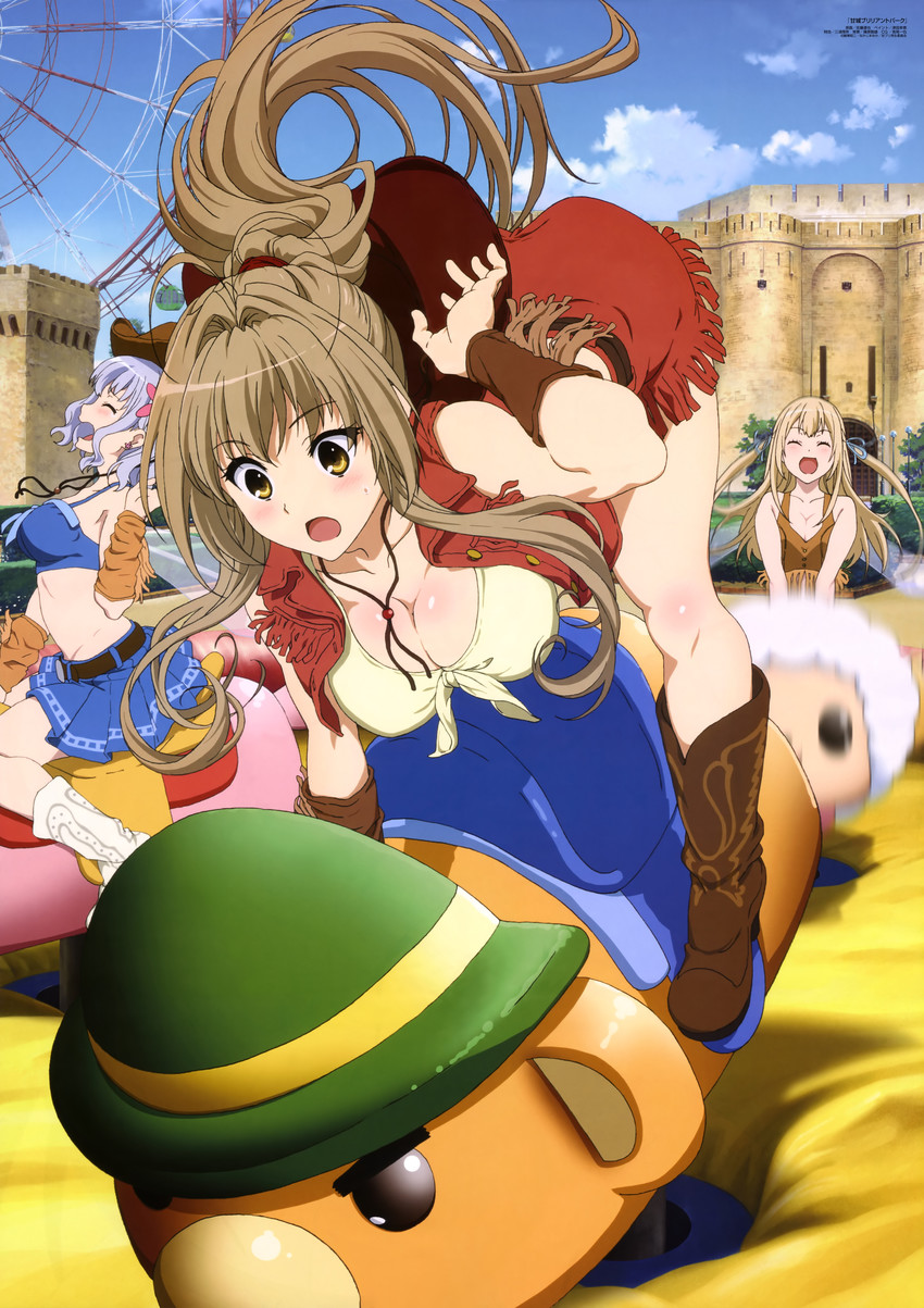 sento isuzu, muse, sylphy, tiramii, moffle, and 1 more (amagi brilliant park and 1 more) drawn by satou_tatsuya