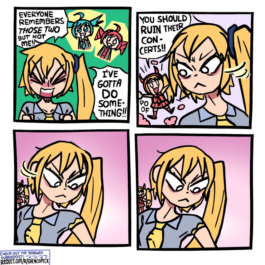 hatsune miku, kasane teto, and akita neru (vocaloid and 2 more) drawn by shenanigansen