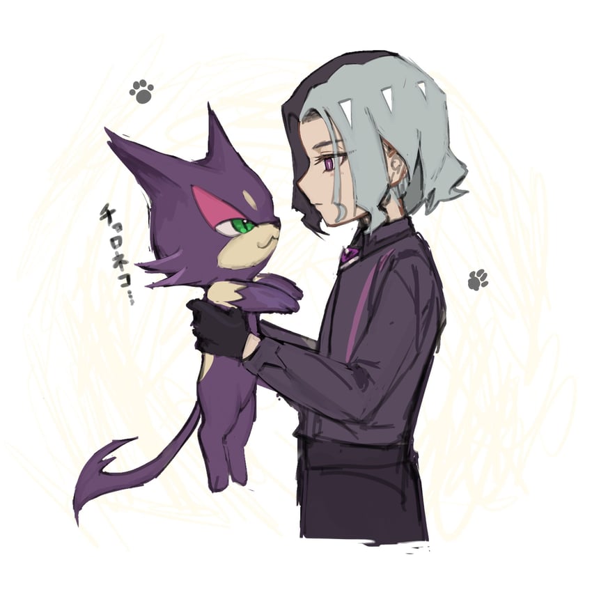 purrloin and amethio (pokemon and 1 more) drawn by copituji