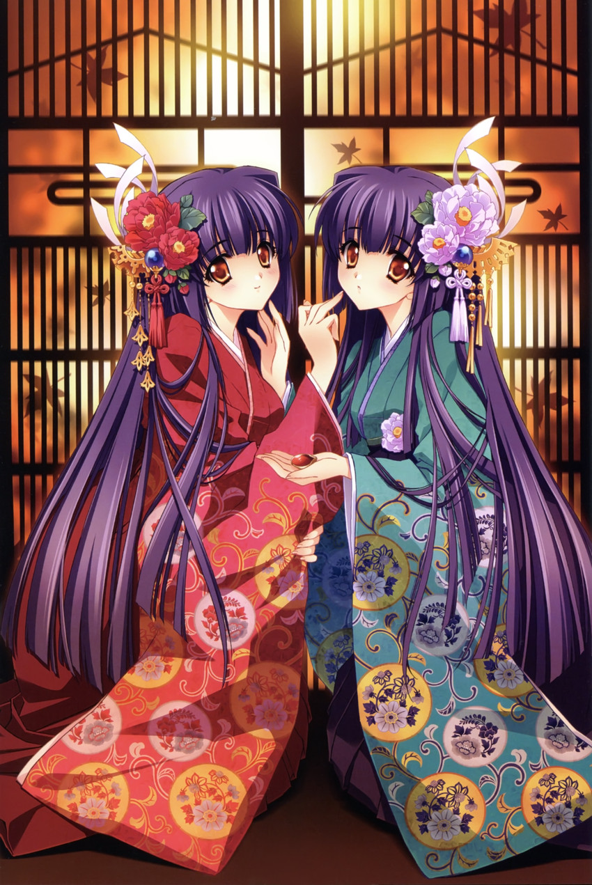 kuraki suzuna and kuraki mizuna (kao no nai tsuki) drawn by carnelian