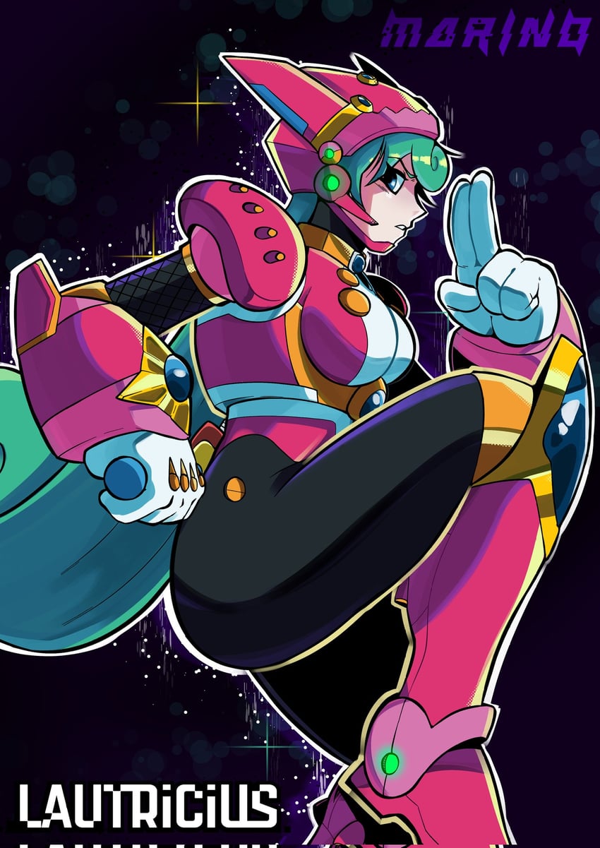 marino (mega man and 2 more) drawn by lautricius