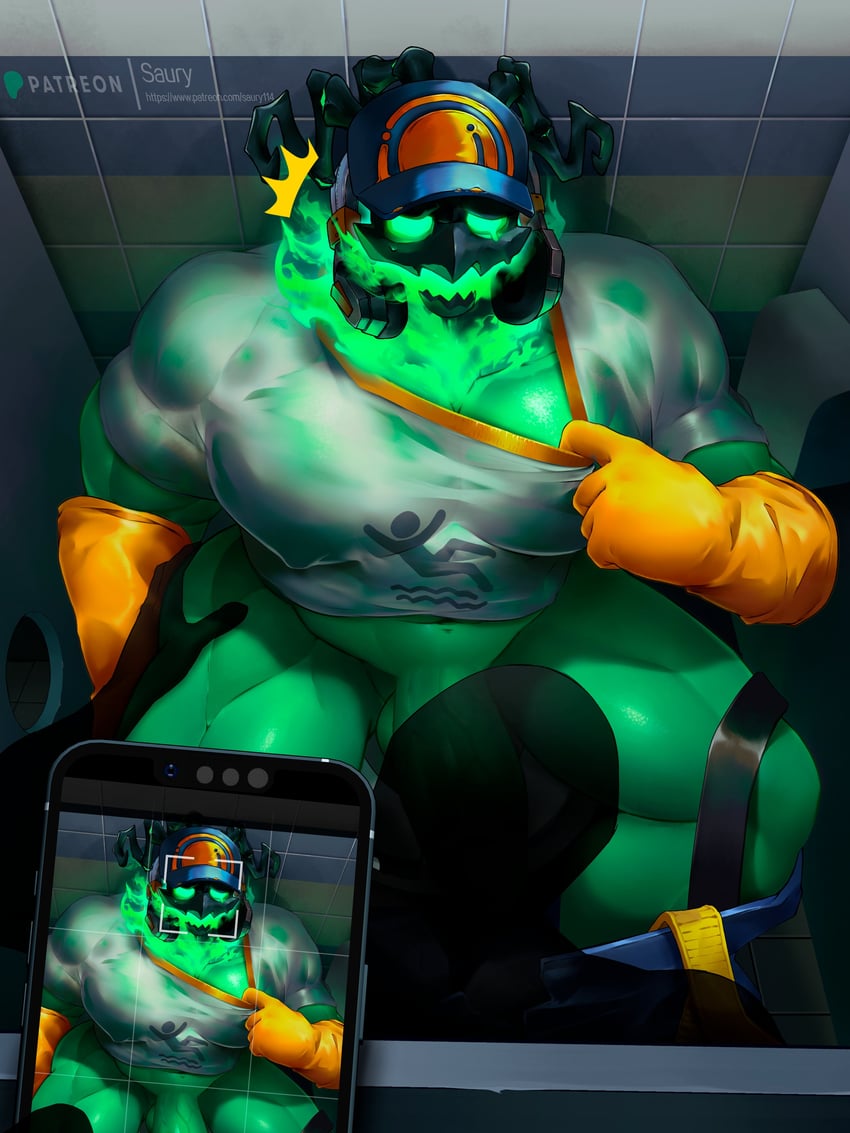 thresh and janitor thresh (league of legends) drawn by saury_dog