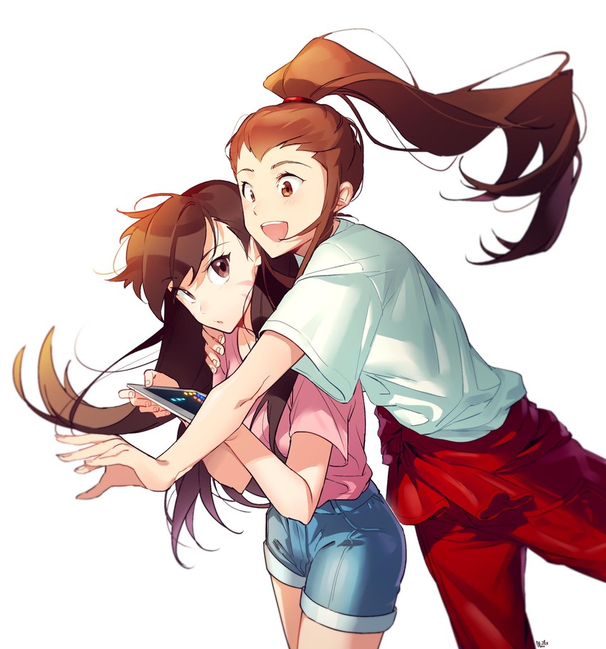 d.va and brigitte (overwatch and 1 more) drawn by maro_(lij512)
