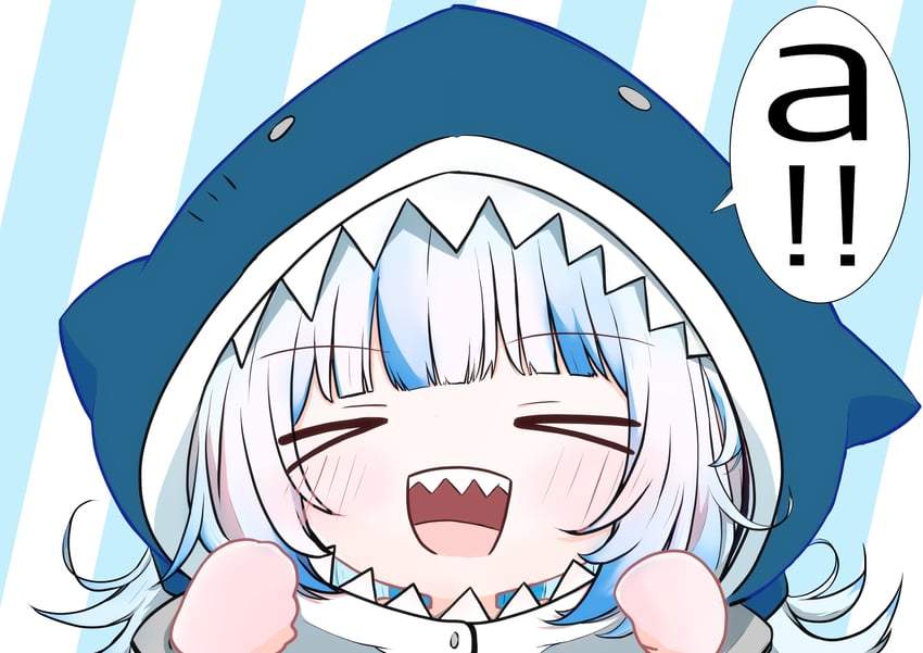gawr gura (hololive and 1 more) drawn by ayahosiyuki