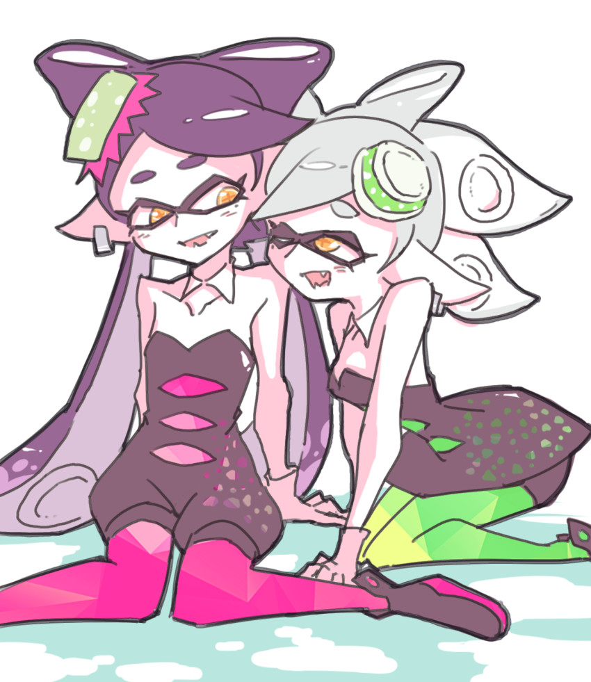callie and marie (splatoon and 1 more) drawn by inarou_(rakugakiproject)