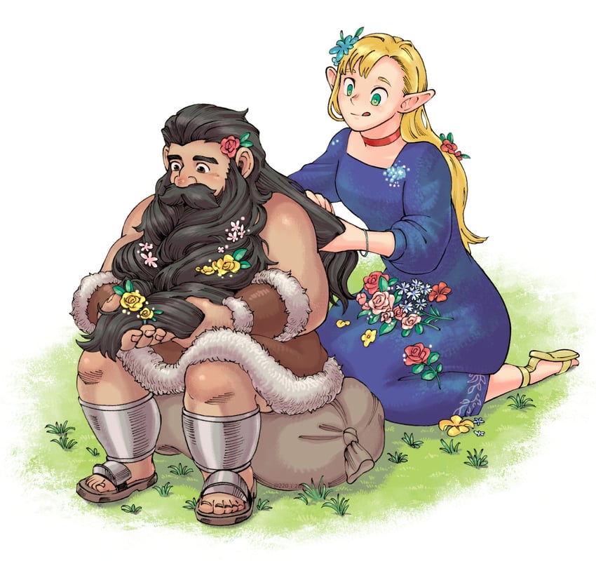 marcille donato and senshi (dungeon meshi) drawn by i_(220_i_284)