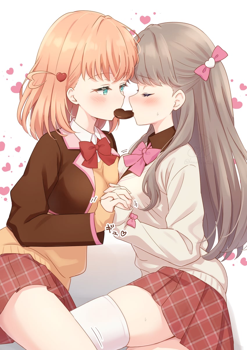 hinoshita kaho and fujishima megumi (love live! and 1 more) drawn by hanazora_satsuki
