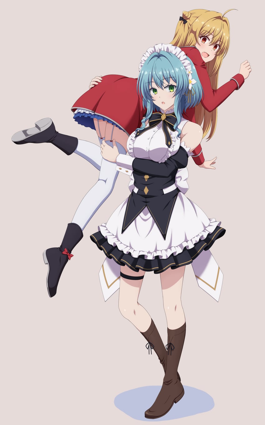 terakomari gandezblood and villhaze (hikikomari kyuuketsuki no monmon) drawn by ishida_seito