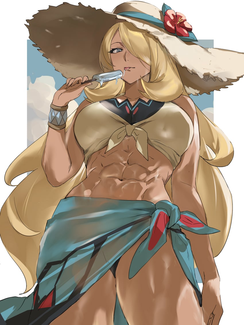 cynthia (pokemon and 1 more) drawn by taiyang_yu