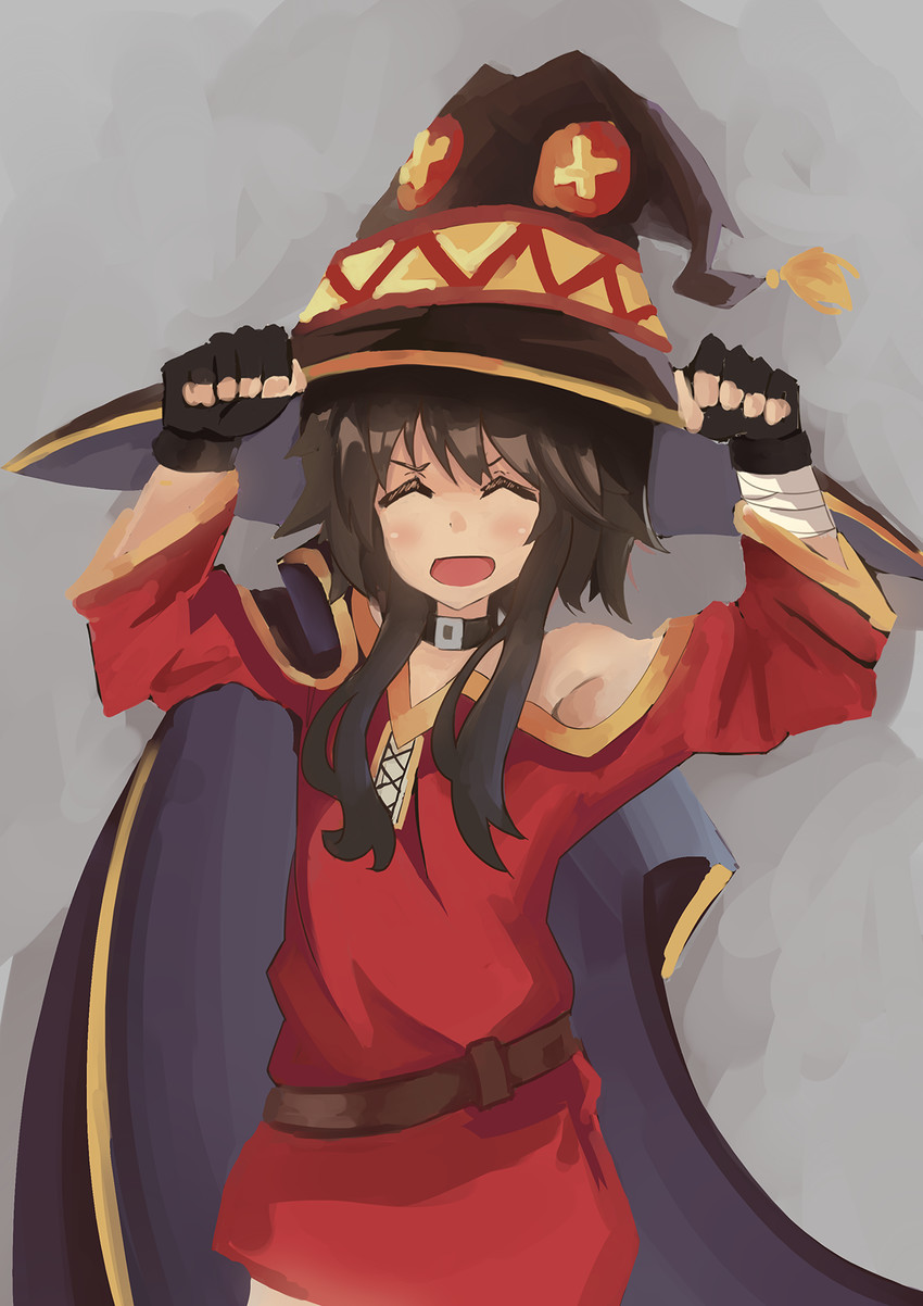 megumin (kono subarashii sekai ni shukufuku wo!) drawn by haojihaojigo