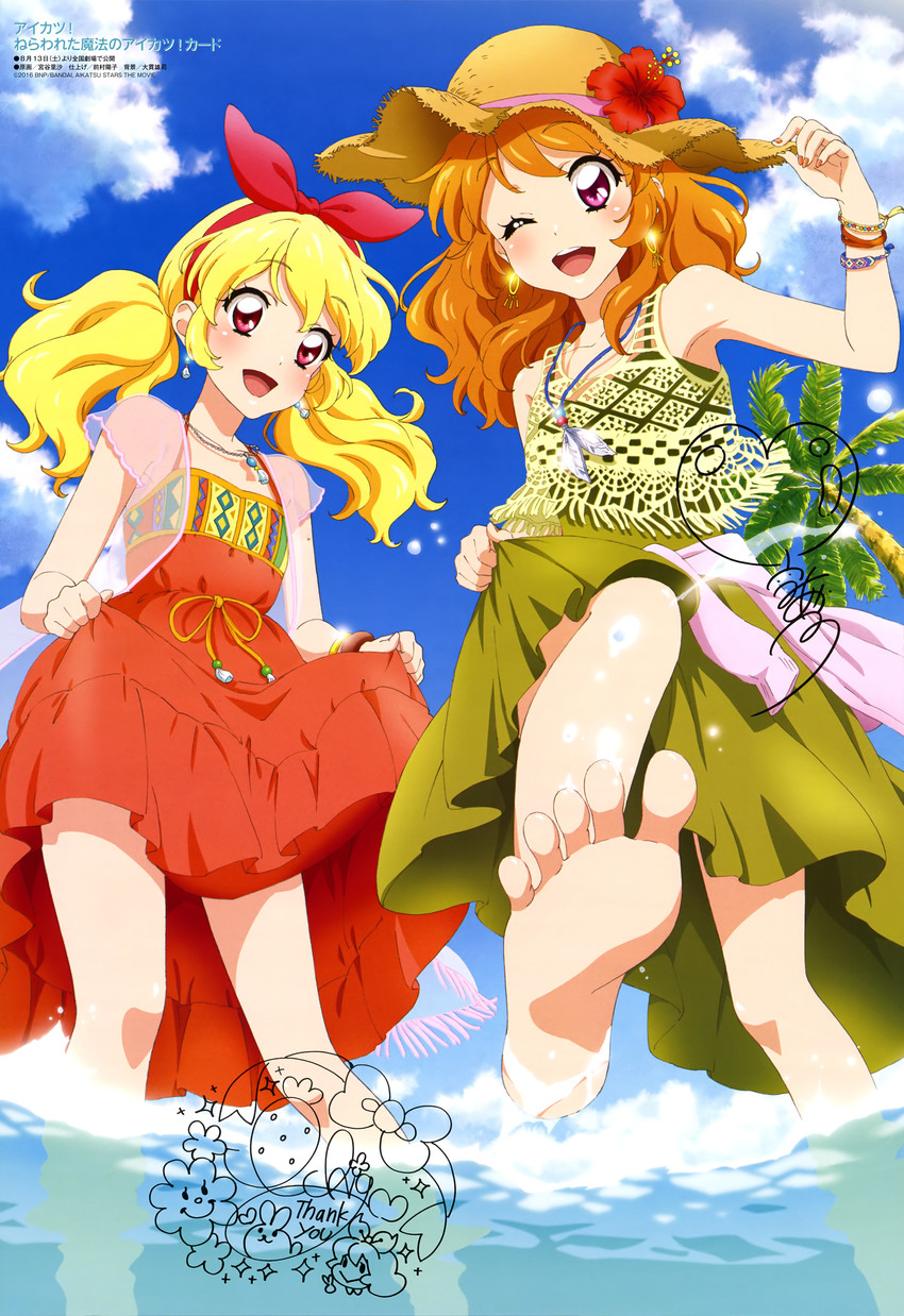 hoshimiya ichigo and ozora akari (aikatsu!) drawn by miyadani_risa