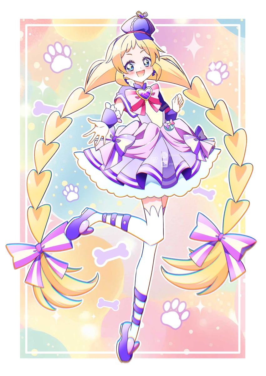 inukai iroha and cure friendy (precure and 1 more) drawn by potacure